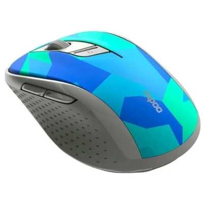 мышь Rapoo M500-BLU Silent Blue Зеленый, серый, синий