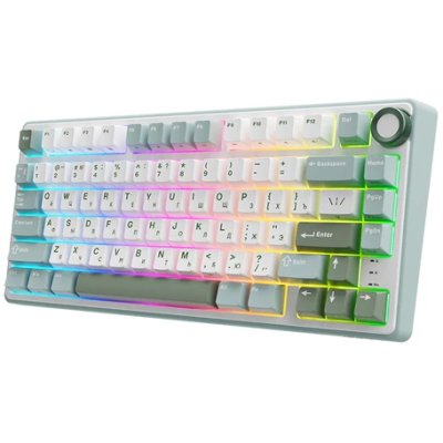клавиатура Royal Kludge R75 Sky Cyan 6935280823916 Белый-голубой
