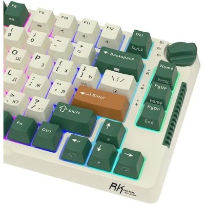 клавиатура Royal Kludge RK-H81 Timing Machine 6935280824128 Белый-зеленый