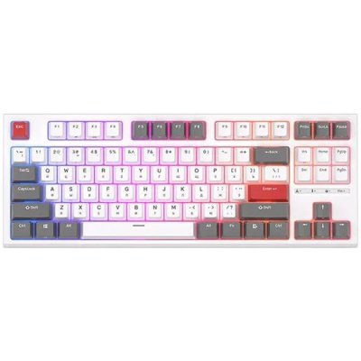 клавиатура Royal Kludge RK-R87 White/Gray/Red 6935280824135 Белый-серый