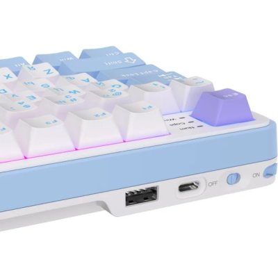 клавиатура Royal Kludge RK-S98 Taro Milk 6977576550625 Белый-голубой