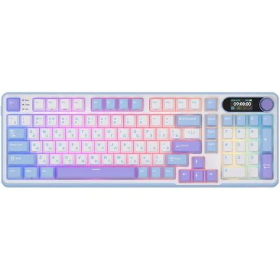 клавиатура Royal Kludge RK-S98 Taro Milk 6977576550632 Белый-голубой
