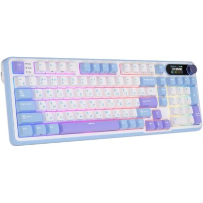 клавиатура Royal Kludge RK-S98 Taro Milk 6977576550632 Белый-голубой