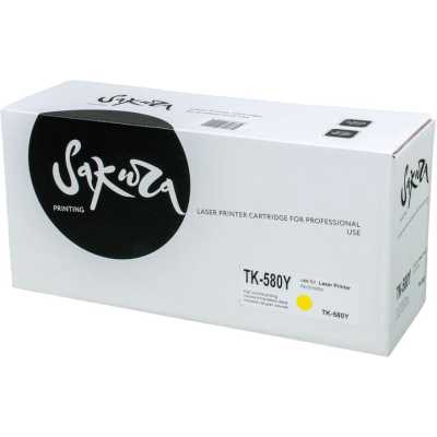 картридж Sakura SATK580Y желтый