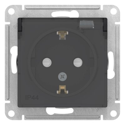 розетка силовая Schneider Electric AtlasDesign Aqua ATN441046 Карбон