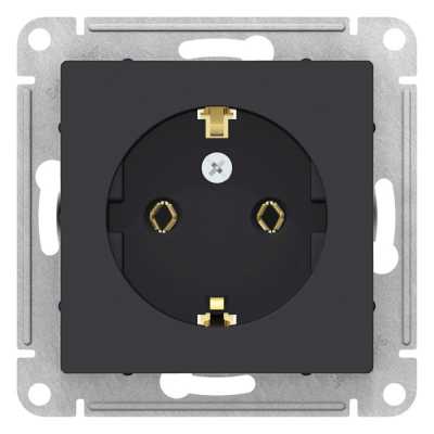розетка силовая Schneider Electric AtlasDesign ATN001043 Карбон