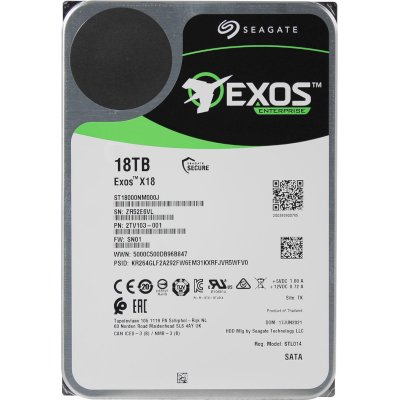 жесткий диск Seagate Exos X18 18Tb ST18000NM000J Белый