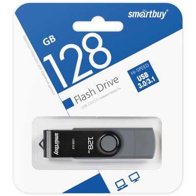 флешка SmartBuy 128GB SB128GB3DUOTWK Черный, серый