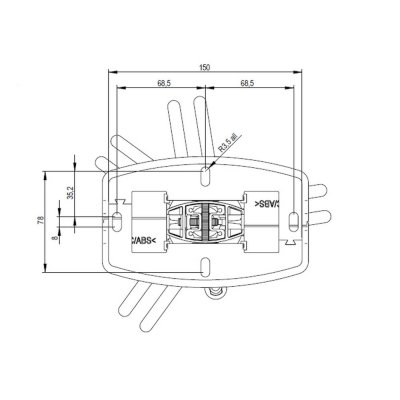 штанга SMS Projector CL V500-750 A/S incl Unislide silver серебристый