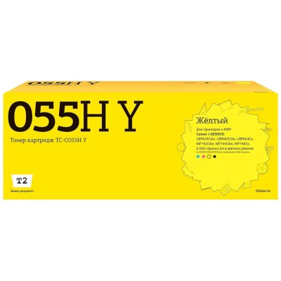 картридж T2 TC-C055H Y желтый