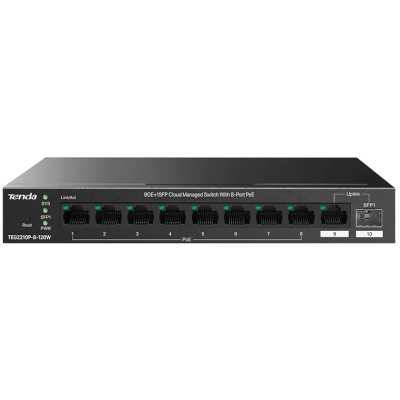 коммутатор Tenda TEG2210P-8-120W