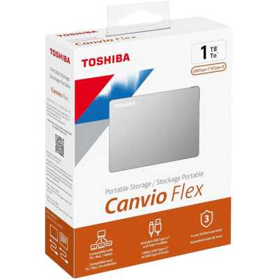 жесткий диск Toshiba Canvio Flex 1Tb HDTX210ESCAA Серебристый