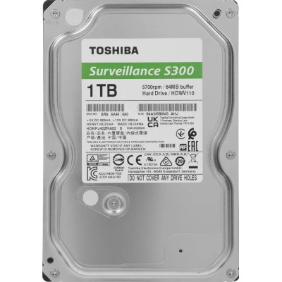 жесткий диск Toshiba S300 Surveillance 1Tb HDWV110UZSVA