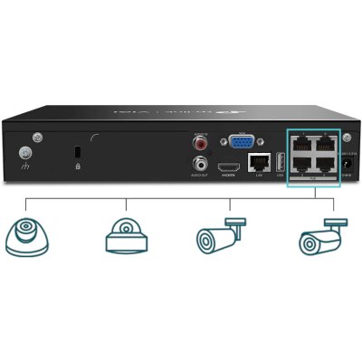 видеорегистратор TP-Link VIGI NVR1004H-4P