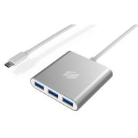 разветвитель USB type-C HIPER C4 серебристый