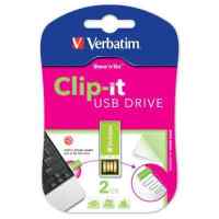 флешка Verbatim 2GB CLIP-IT 043905-177 Green