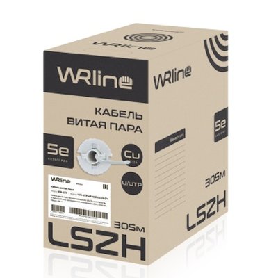 витая пара WRLine WR-UTP-4P-C5E-LSZH-GY