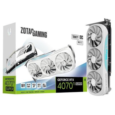 видеокарта Zotac nVidia GeForce RTX 4070 Ti Super Trinity OC White Edition 16Gb ZT-D40730Q-10P